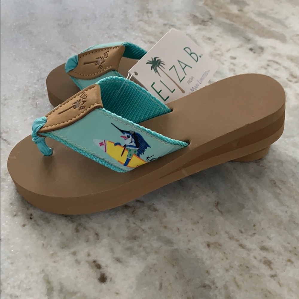 NWT GIRLS ELIZA B FLIP FLOPS SZ 12/1  SAILFISH 🏝